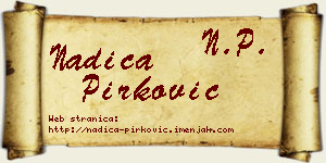 Nadica Pirković vizit kartica